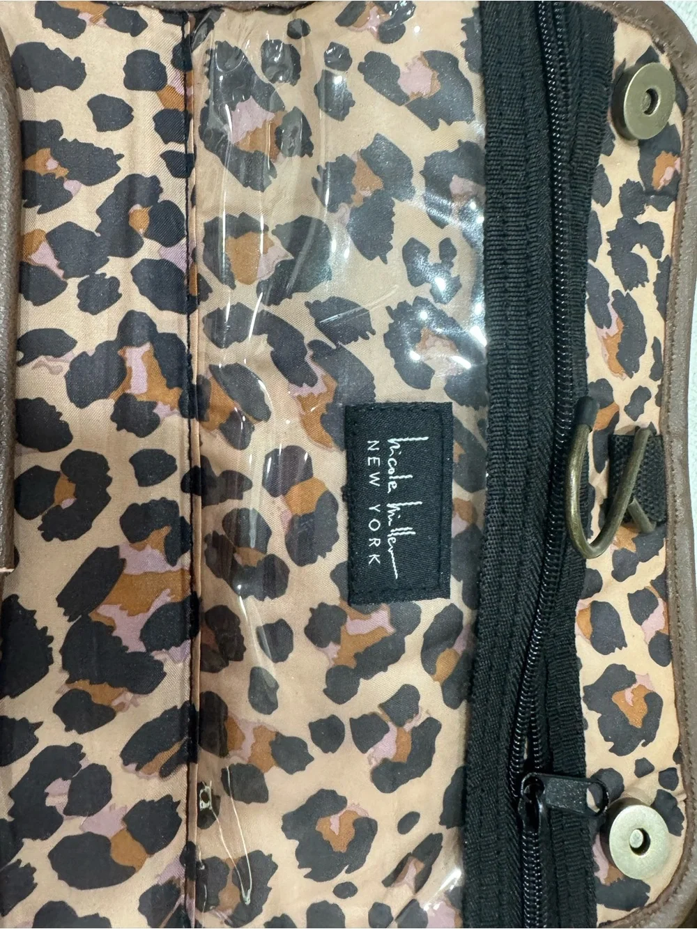 Woven Leather Nicole Miller New York Leather Jewelry Bag  (CL-4)